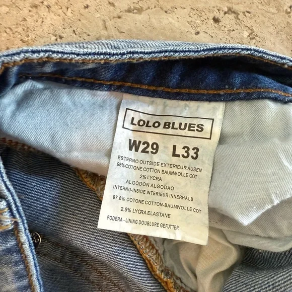 LOLO BLUES Pearl Embellished Cropped Jeans - Picture 6 of 6